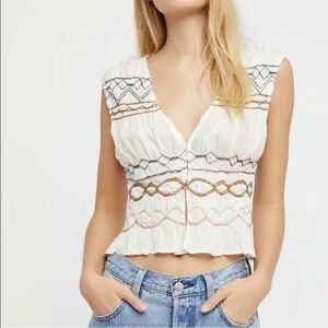 Worn once. Super cute free people blouse tank. Size xs. Perfect for summer